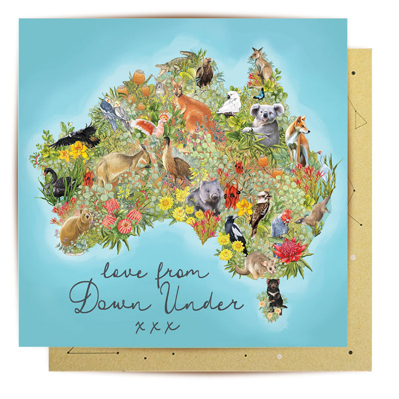 La La Land Love From Down Under Mini Card | Merchant Homewares