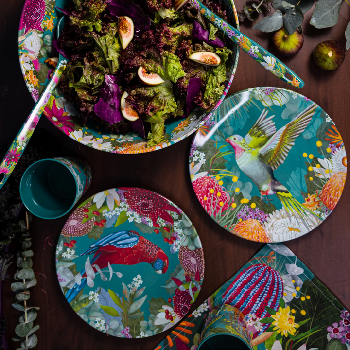 La La Land Set of 4 Plates Bush Blooms Lifestyle | Merchants Homewares