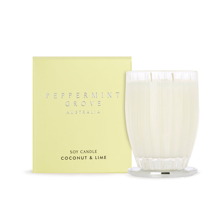 Peppermint Grove Large Soy Candle 350g Coconut And Lime | Merchants Homewares