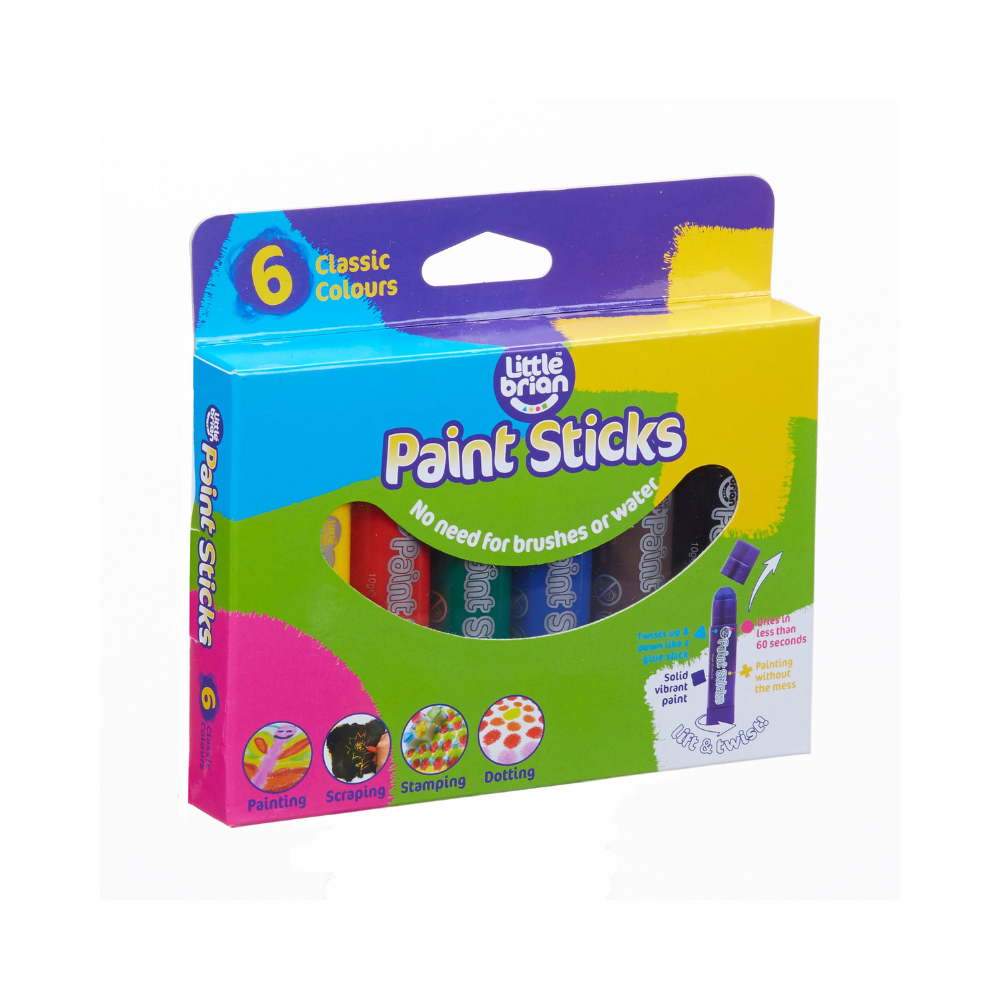 Little Brian Paint Sticks 6 Pack Classic Colours | Merchants Homewares