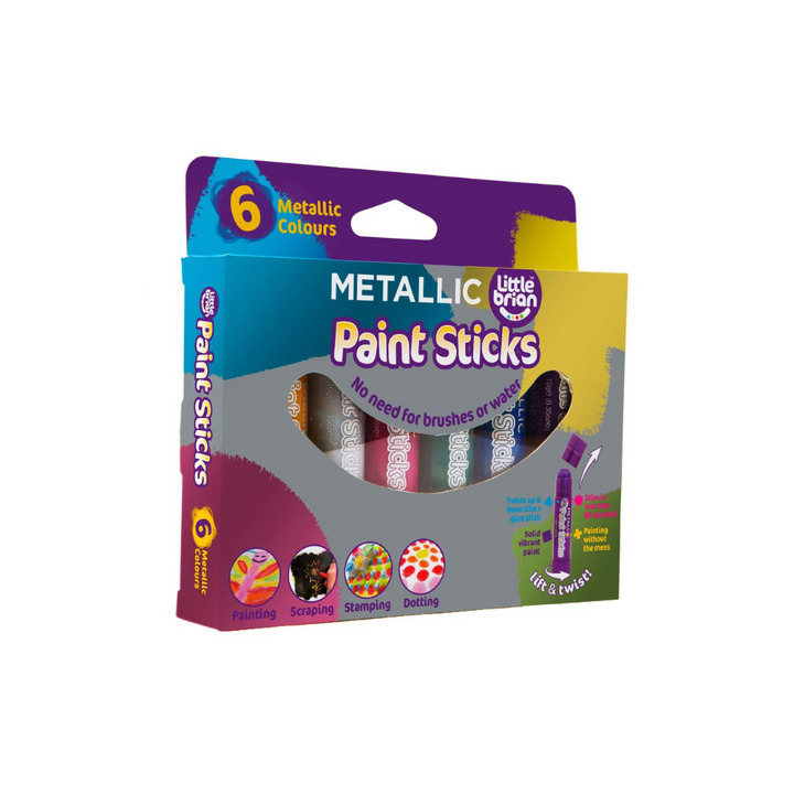 Little Brian Paint Sticks 6 Pack Metallic Colours | Merchants Homewares