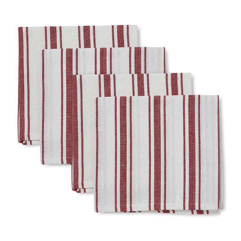 Taylor Stripe Napkin Set of 4 Red | Merchants Homewares
