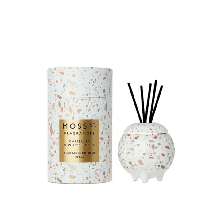 Moss St Camellia & White Lotus Ceramic Diffuser | Merchants Homewares