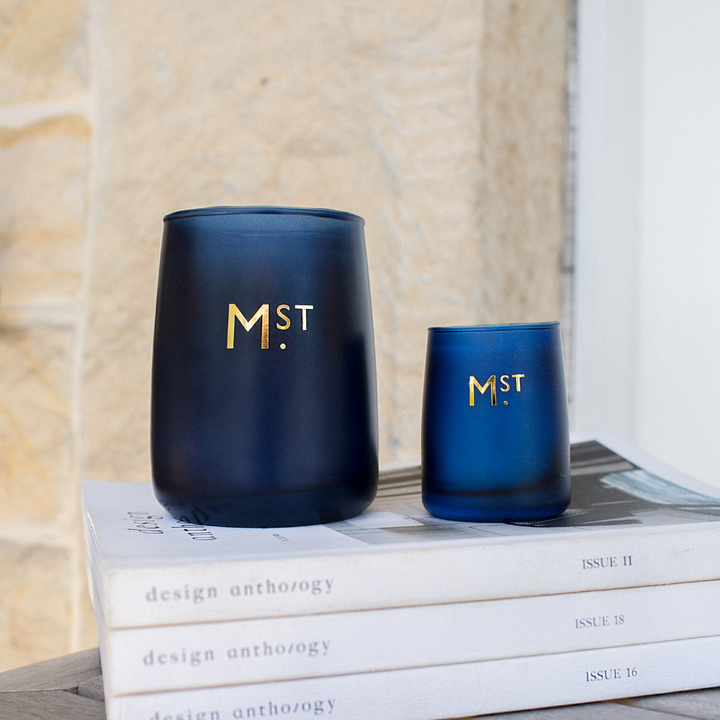 Moss St Candle Ocean Breeze 320g Blue lifestyle | Merchants Homewares
