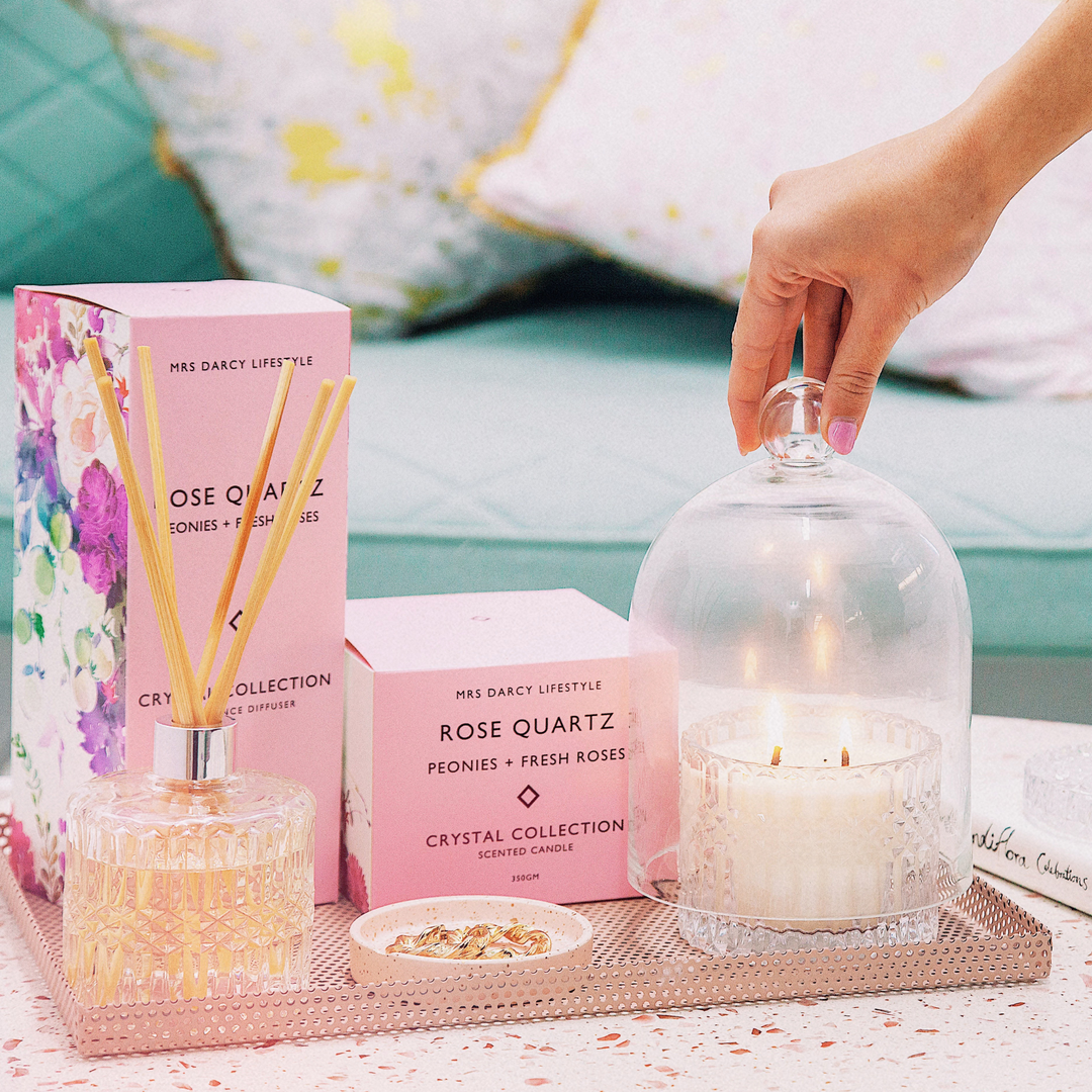Mrs Darcy Crystal Diffusers Rose Quartz Lifestyle | Merchants Homewares