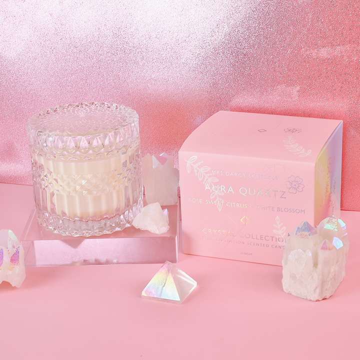 Mrs Darcy Large Candle Aura Quartz Lifestyle | Merchants Homewares