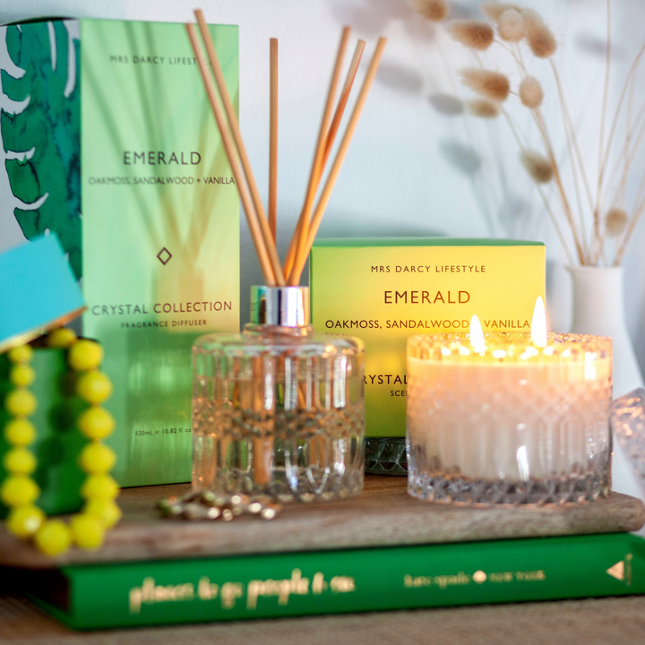 Mrs Darcy Large Candle Emerald Lifestyle | Merchants Homewares