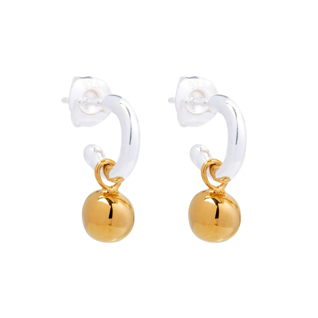 Najo Shimmy 2-Tone Yell/Sil Earring | Merchants Homewares