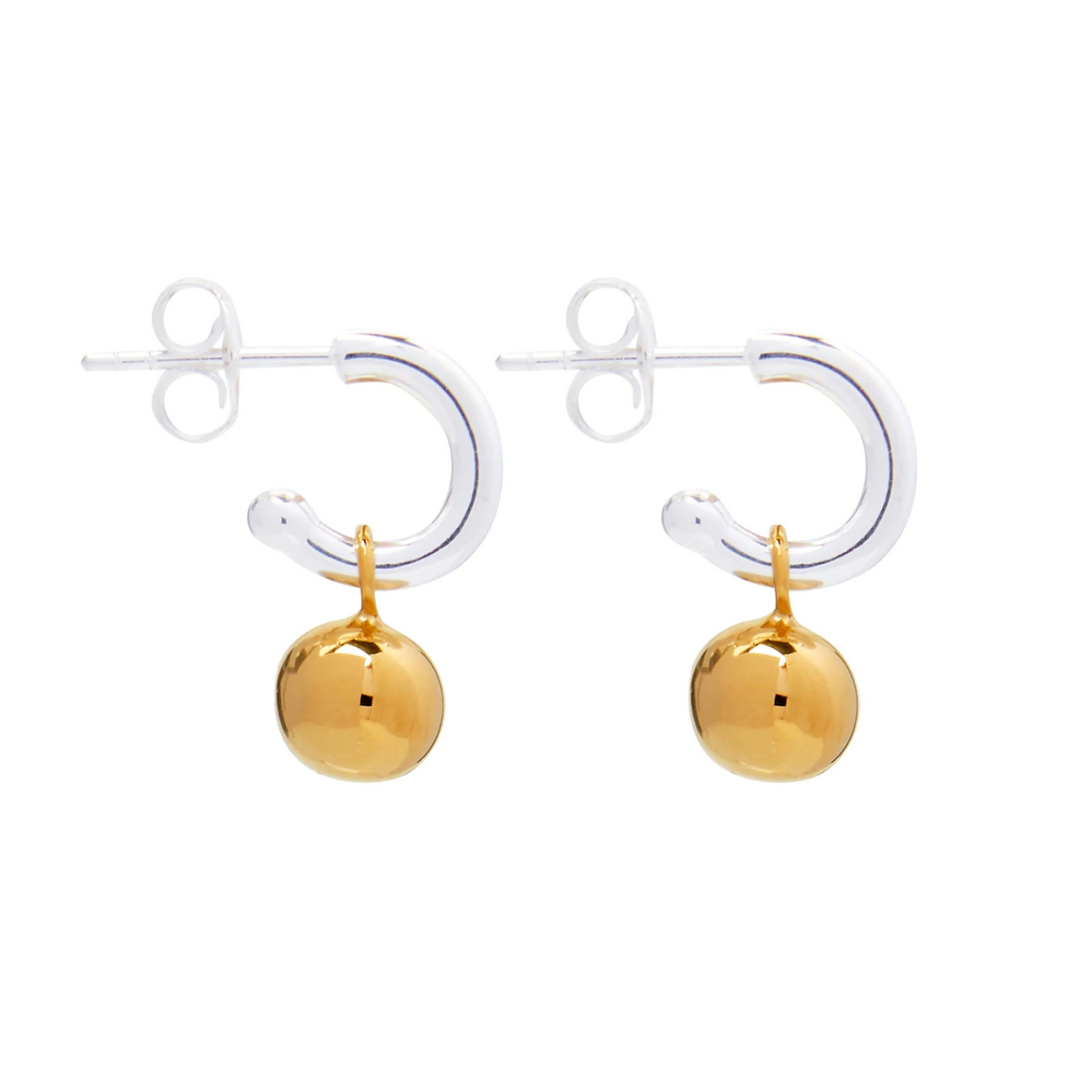 Najo Shimmy 2-Tone Yell/Sil Earring | Merchants Homewares