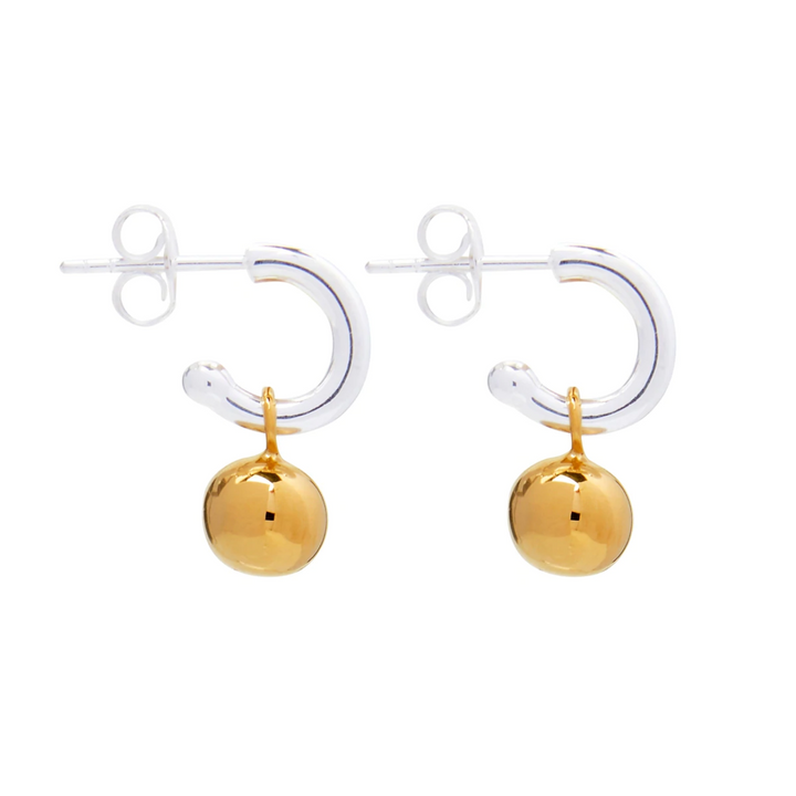 Najo Shimmy 2-Tone Yell/Sil Earring | Merchants Homewares