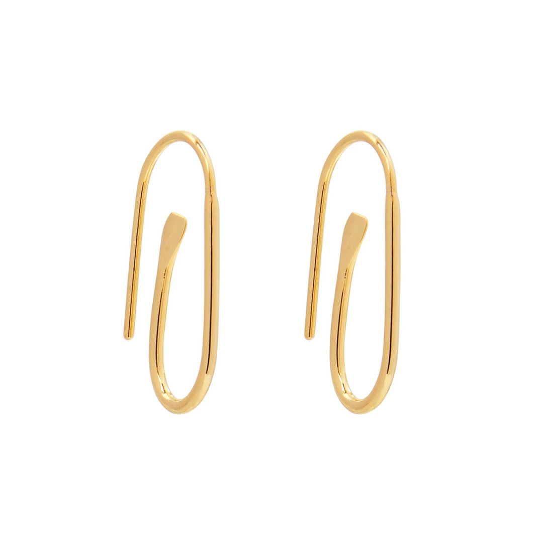 Najo Small Yellow Gold Paperclip Earring | Merchants Homewares