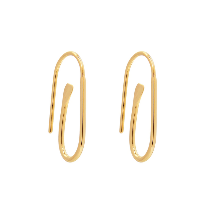 Najo Small Yellow Gold Paperclip Earring | Merchants Homewares