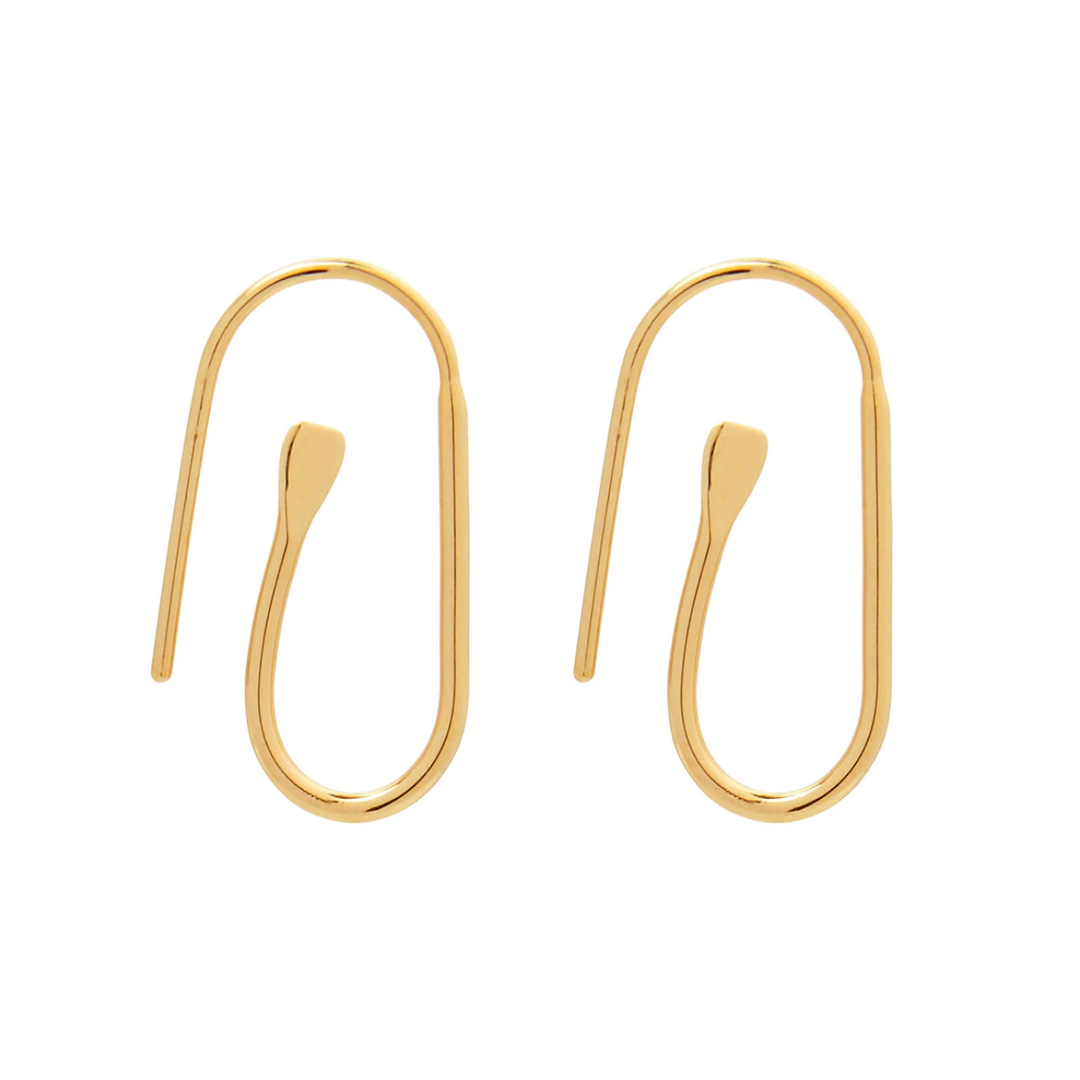 Najo Small Yellow Gold Paperclip Earring | Merchants Homewares