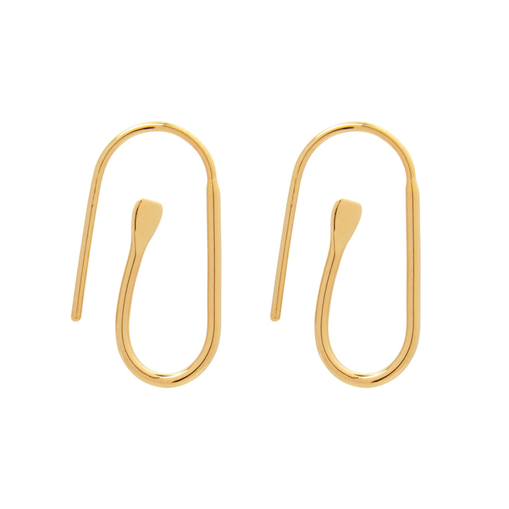 Najo Small Yellow Gold Paperclip Earring | Merchants Homewares
