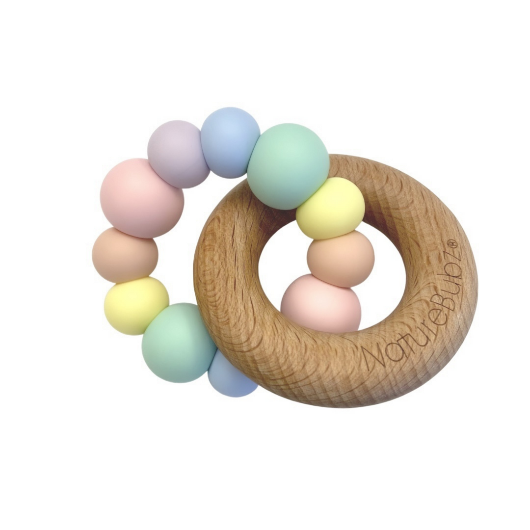 Nature Bubz Bright Cove Pastel Rainbow Teether | Merchant Homewares
