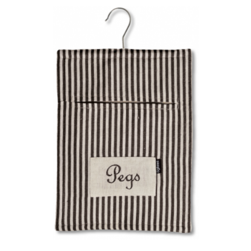 Olgivies Provincial Linen Peg Basket Black | Merchants Homewares