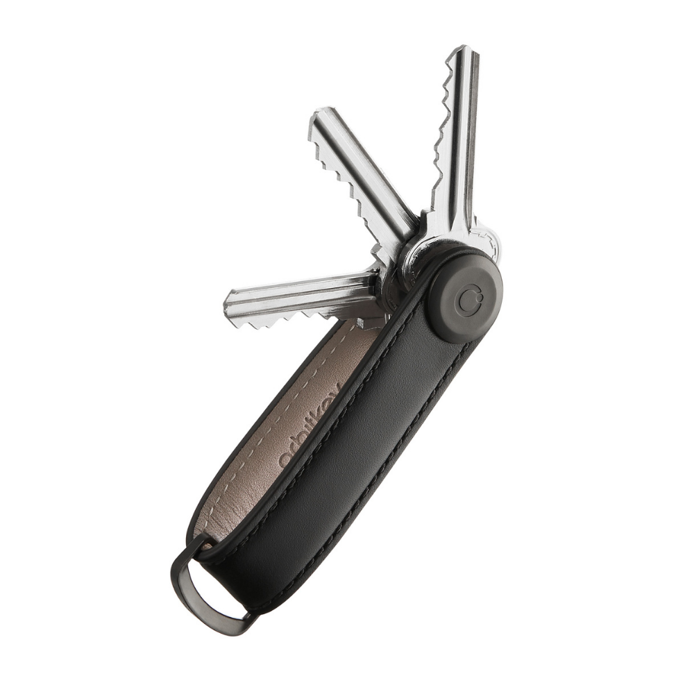 Orbit Key Organiser Leather Black Black | Merchants Homewares