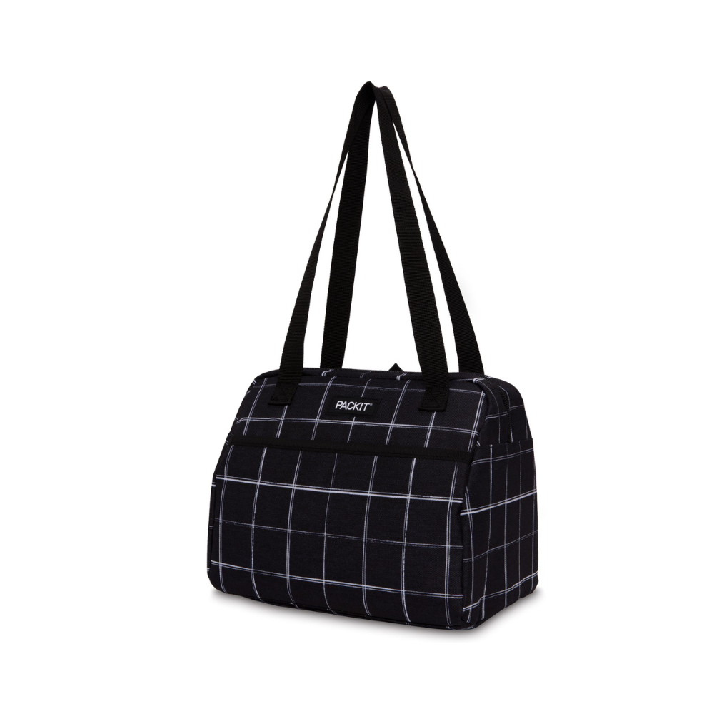 Packit Freezable Hampton Lunch Bag Black Grid | Merchants Homewares