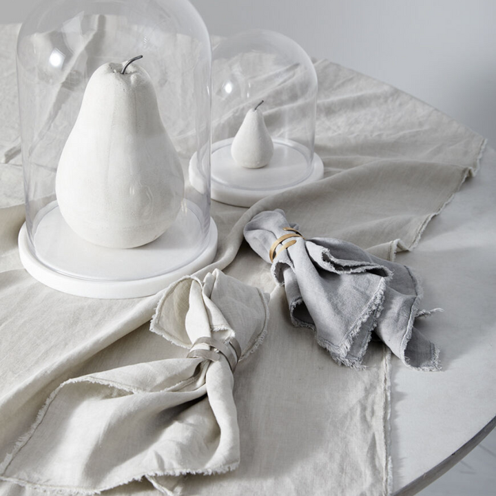 Papaya Dante Napkin Ring Set Nickel Lifestyle | Merchants Homewares