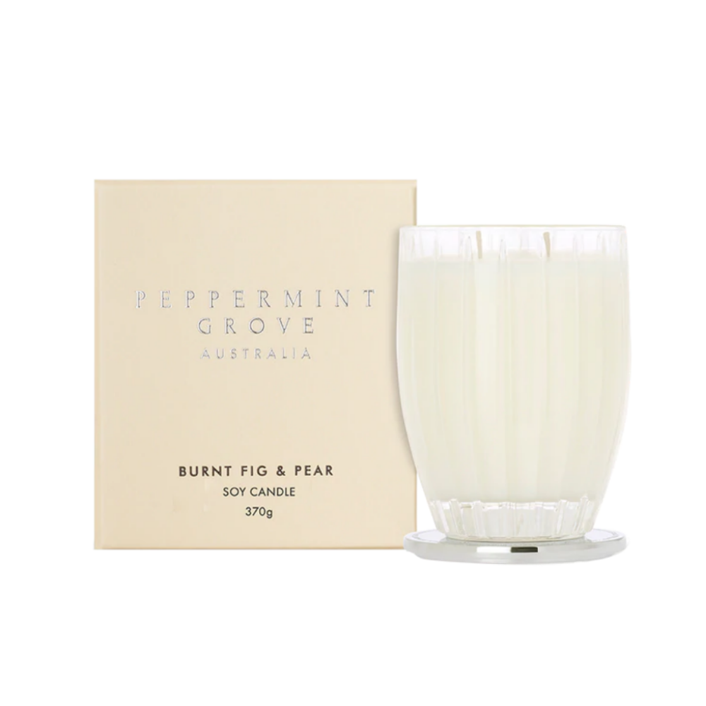 Peppermint Grove Burnt Fig & Pear Soy Candle 370g | Merchants Homewares