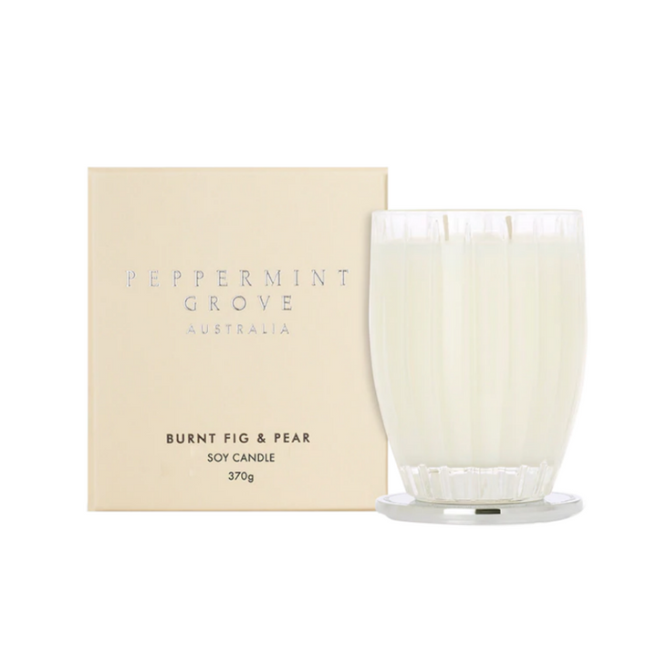 Peppermint Grove Burnt Fig & Pear Soy Candle 370g | Merchants Homewares