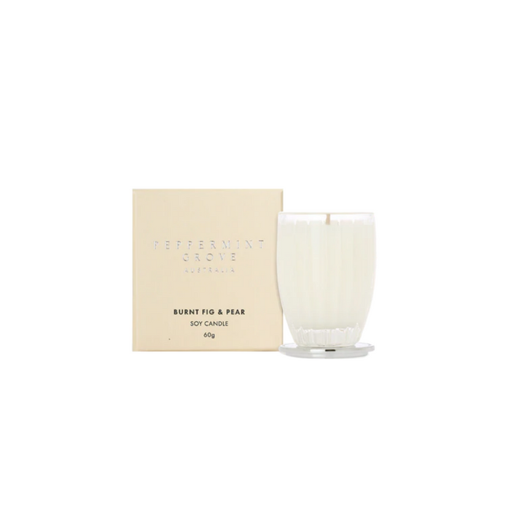 Peppermint Grove Burnt Fig & Pear Soy Candle 60g | Merchants Homewares