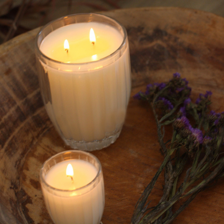 Peppermint Grove Soy Candle Burning | Merchants Homewares