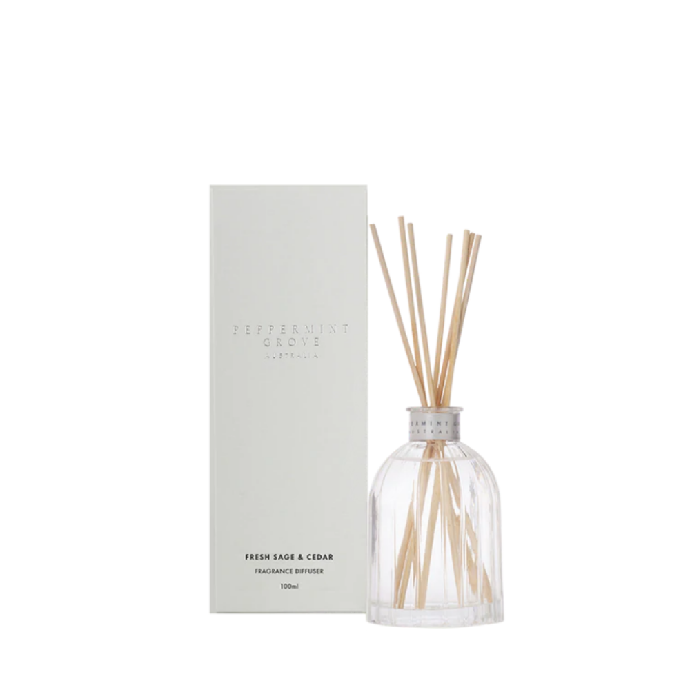 Peppermint Grove Fresh Sage & Cedar Diffuser 100ml | Merchants Homewares