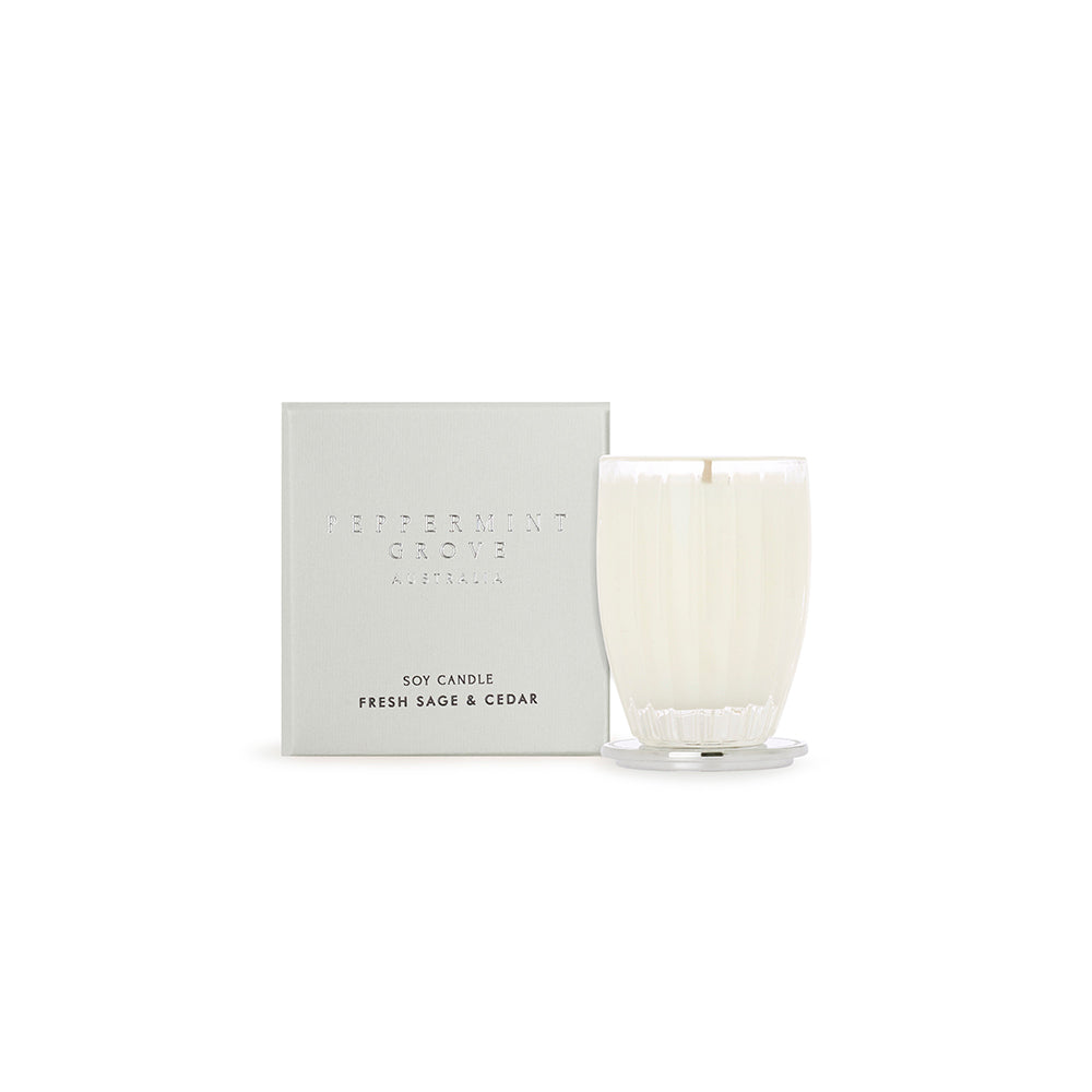 Peppermint Grove Small Soy Candle 60g Fresh Sage And Cedar | Merchants Homewares