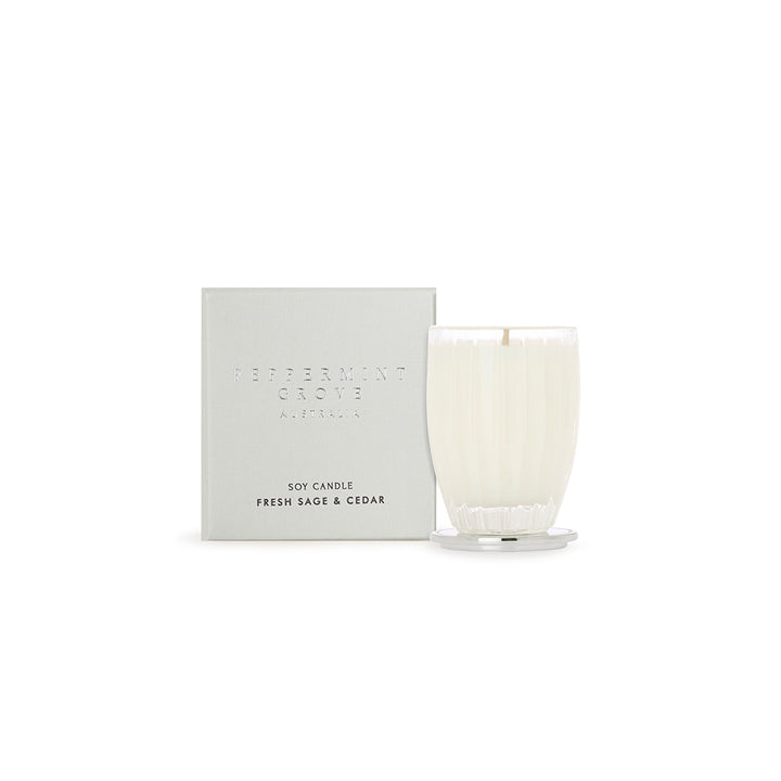 Peppermint Grove Small Soy Candle 60g Fresh Sage And Cedar | Merchants Homewares