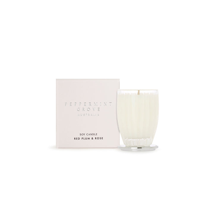 Peppermint Grove Small Soy Candle 60g Red Plum And Rose | Merchants Homewares