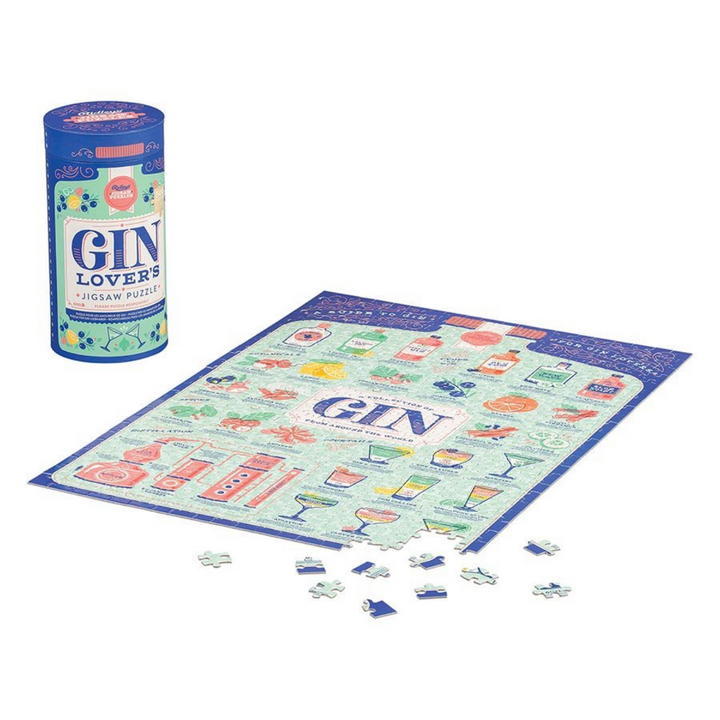 Ridley's Games Gin Lover's Puzzle 500pc open and packaged | Merchants Homewares