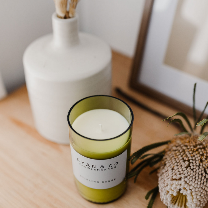 Ryan & Co Great Southern Range Stirling Range Candle 300g Sandalwood, Vetiver, Cinnamon lifestyle | Merchants Homewares