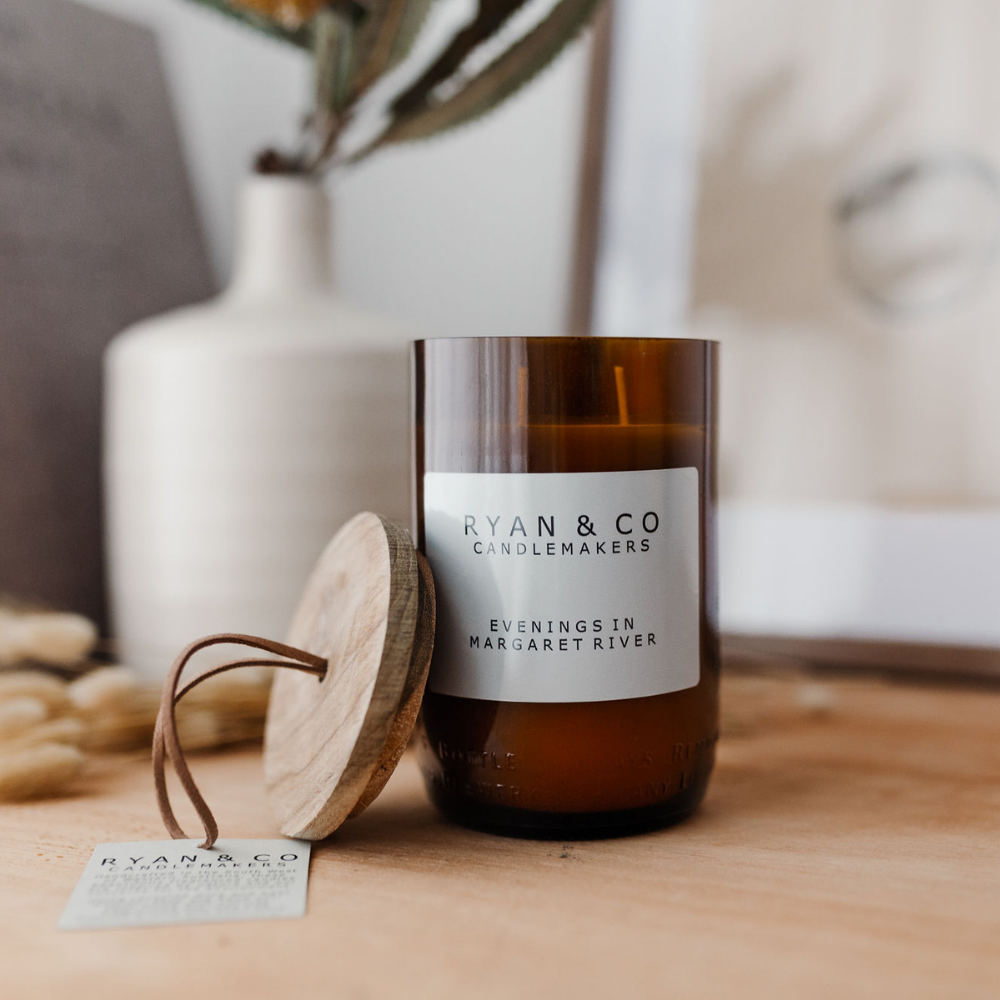 Ryan & Co South West Range Evenings in Margaret River Candle 350g  Lemon, Eucalyptus, Sandalwood, Jasmine lifestyle | Merchants Homewares