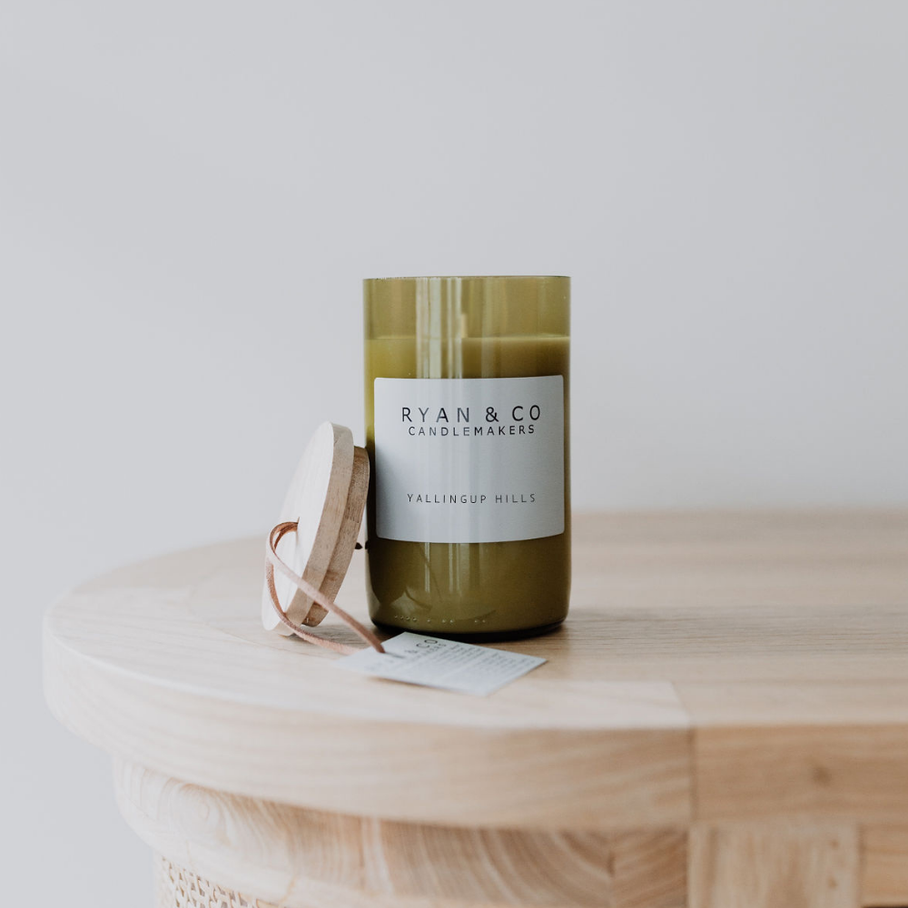 Ryan & Co South West Range Yallingup Hills Candle 300g  Clove, Cinnamon, Sandalwood open | Merchants Homewares