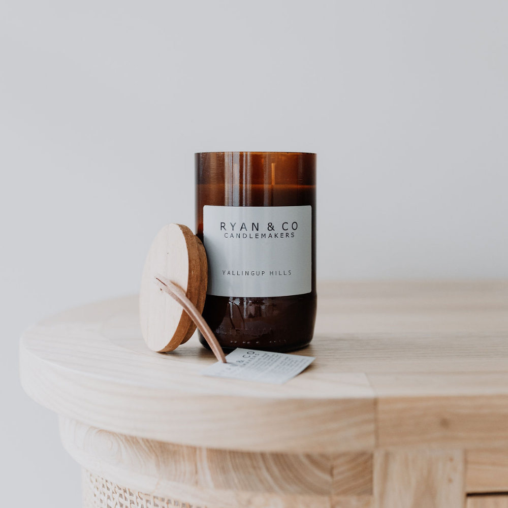 Ryan & Co South West Range Yallingup Hills Candle 350g  Clove, Cinnamon, Sandalwood open | Merchants Homewares