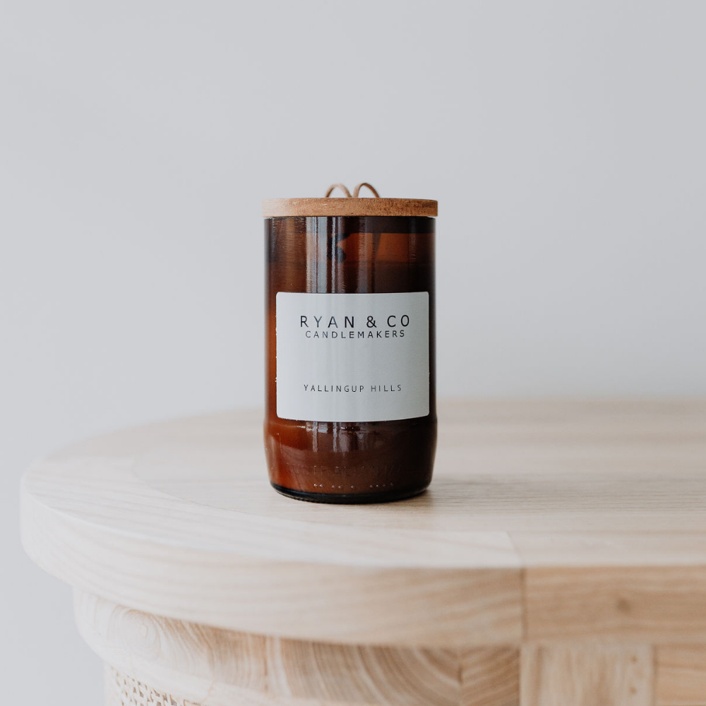Ryan & Co South West Range Yallingup Hills Candle 350g  Clove, Cinnamon, Sandalwood open | Merchants Homewares