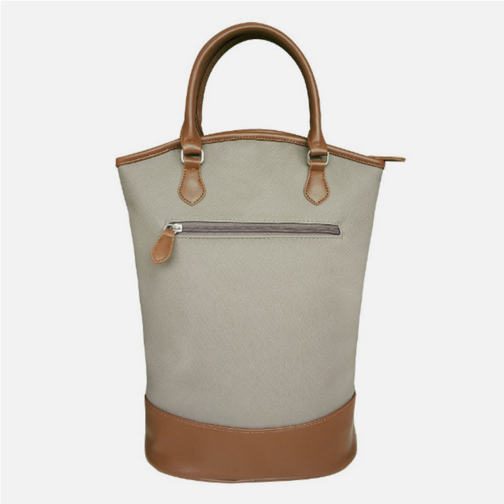 Sachi Insulated Double bottle Wine Tote Taupe | Merchant Homewares