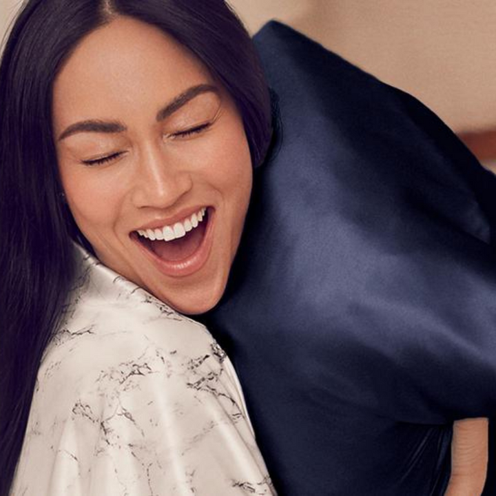 Slip Pillow Case Navy Queen Lifestyle | Merchants Homewares