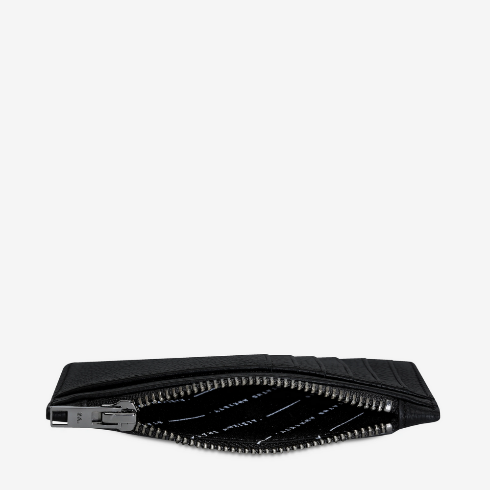 Status Anxiety Avoiding Things Wallet Black Open | Merchants Homewares