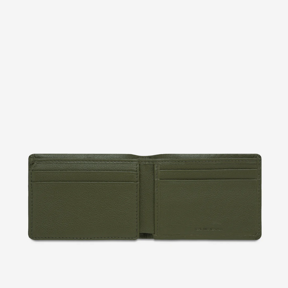Status Anxiety Jonah Wallet Khaki Open | Merchants Homewares