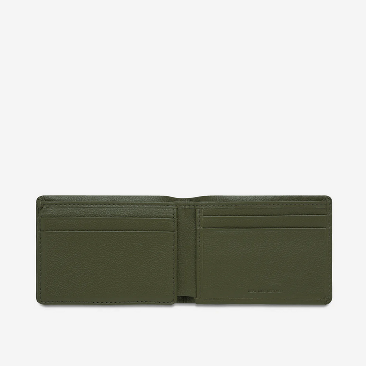 Status Anxiety Jonah Wallet Khaki Open | Merchants Homewares