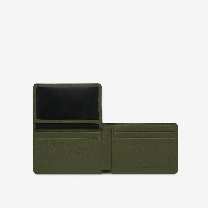 Status Anxiety Jonah Wallet Khaki Open | Merchants Homewares