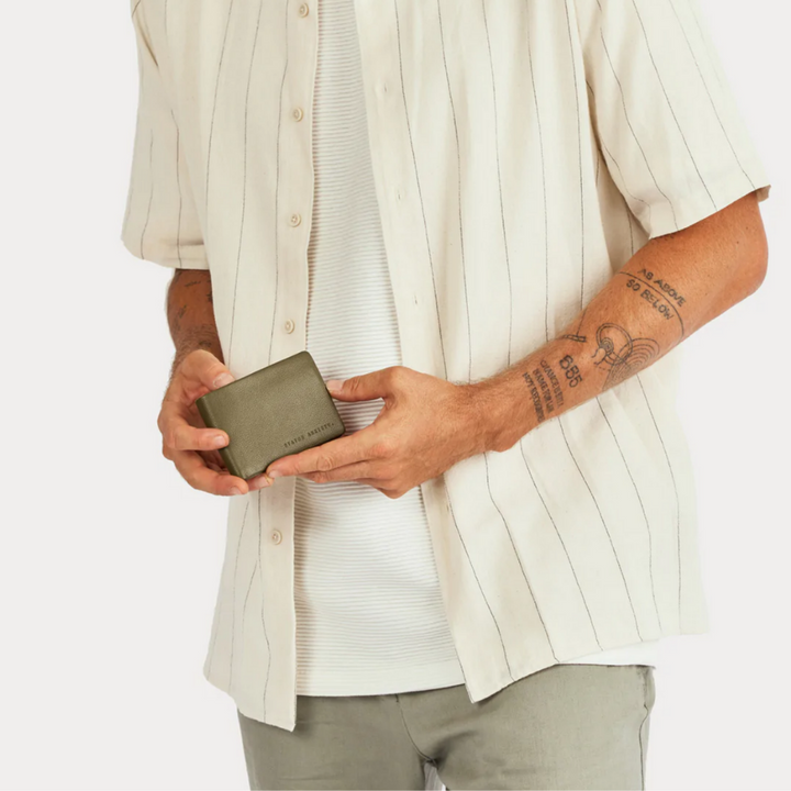 Status Anxiety Jonah Wallet Khaki Lifestyle | Merchants Homewares