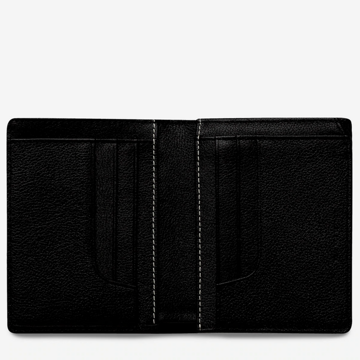 Status Anxiety Nathaniel Wallet Black Open | Merchants Homewares