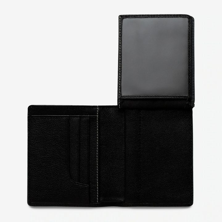 Status Anxiety Nathaniel Wallet Black Open | Merchants Homewares