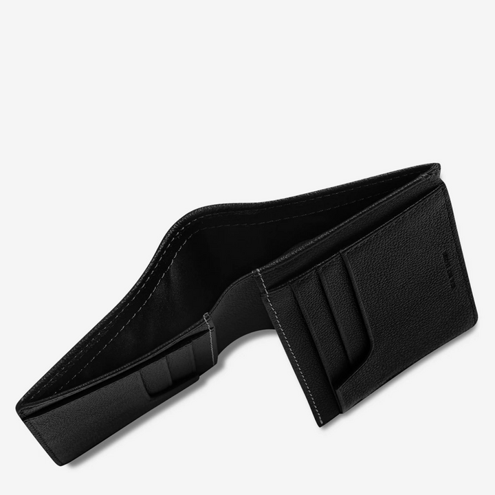 Status Anxiety Nathaniel Wallet Black Open | Merchants Homewares