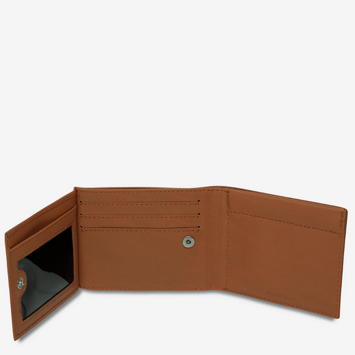 Status Anxiety Noah Wallet Camel Open | Merchants Homewares