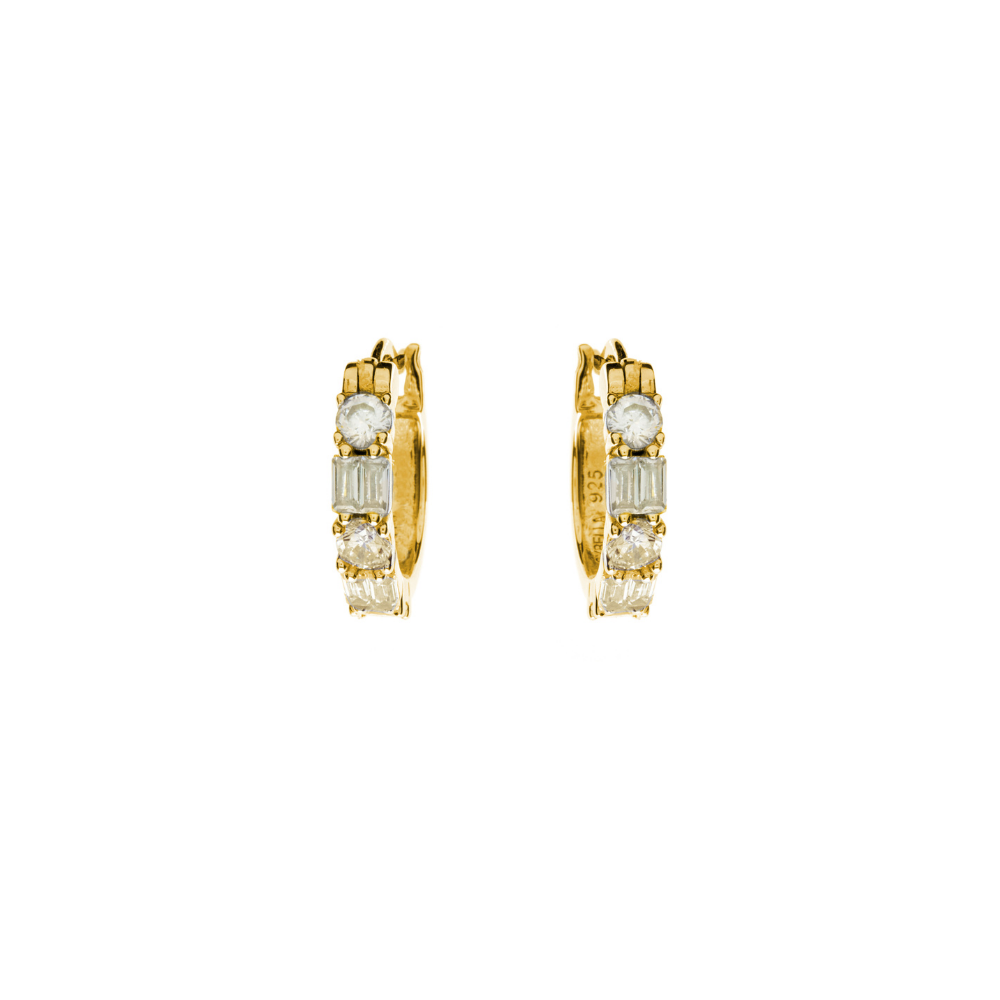 Sybella Jewellery Amore Gold CZ Hoops | Merchants Homewares