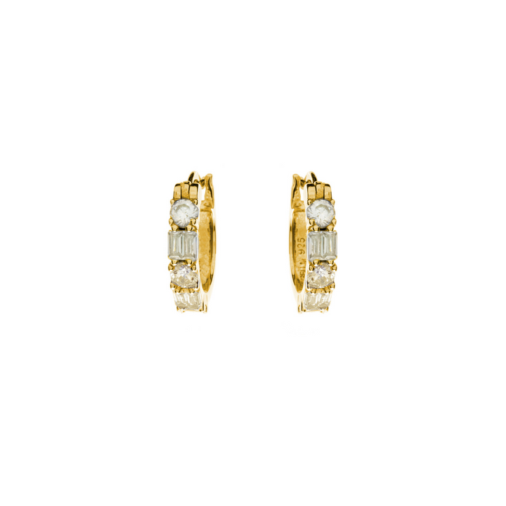 Sybella Jewellery Amore Gold CZ Hoops | Merchants Homewares